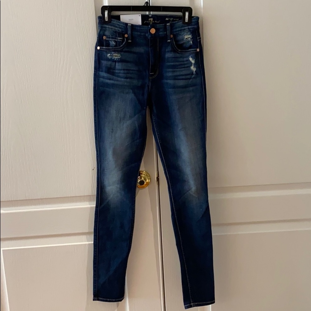 7 for all mankind dark blue wash size 26